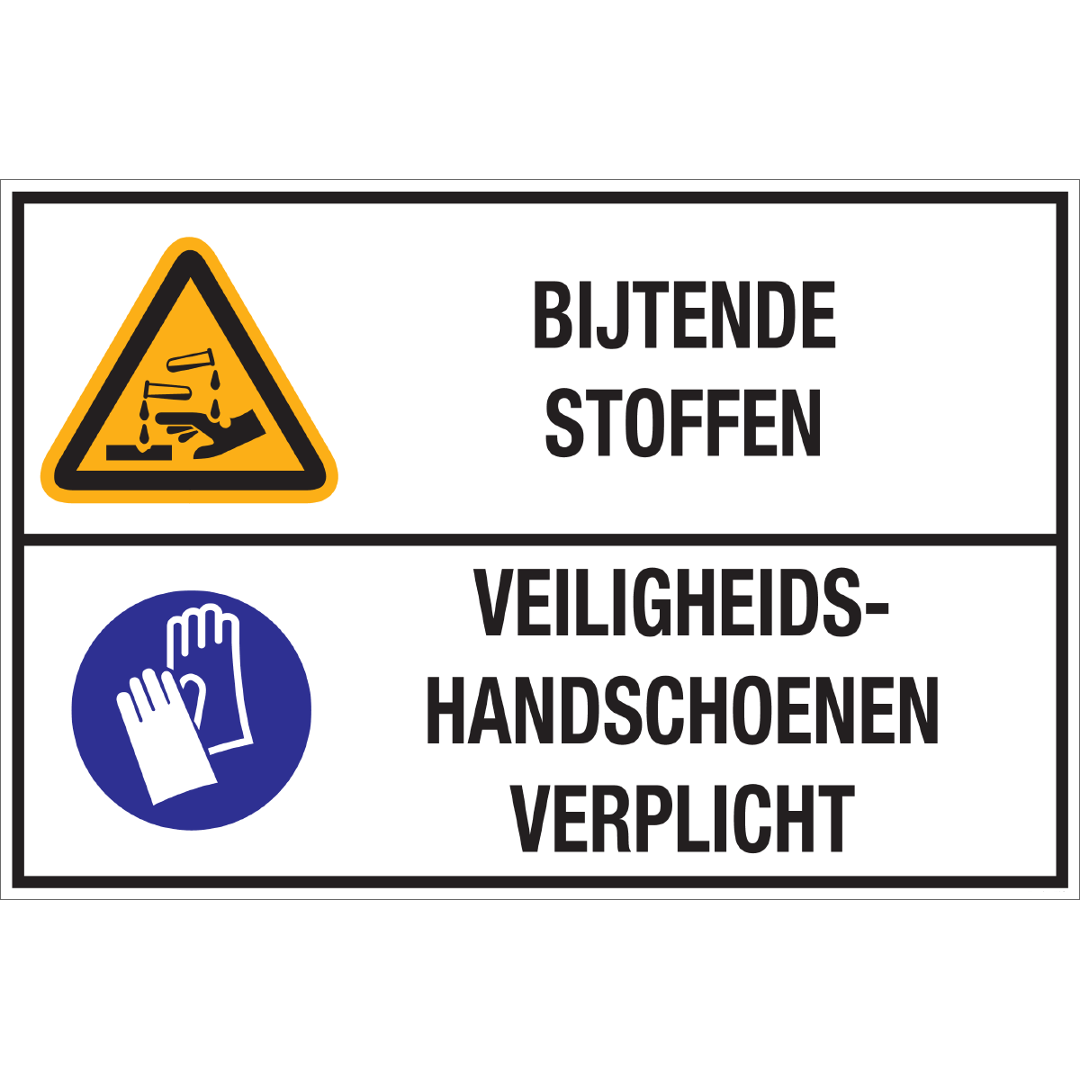 Afbeelding van categorie Bijtende stoffen - Veiligheidshandschoenen Verplicht