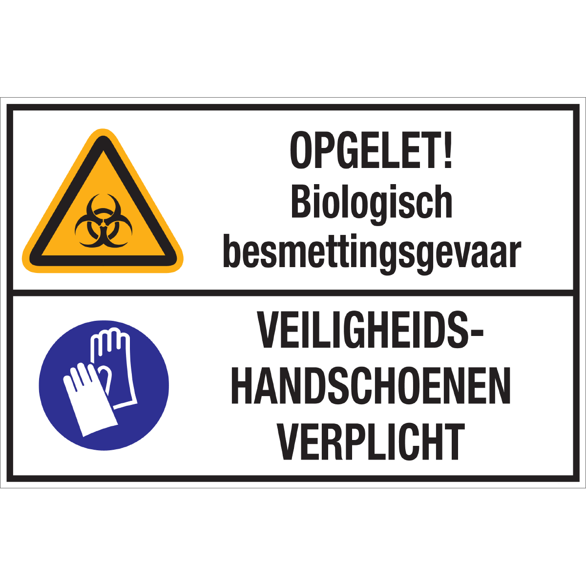 Afbeelding van categorie Biologisch gevaar - Veiligheidshandschoenen Verplicht