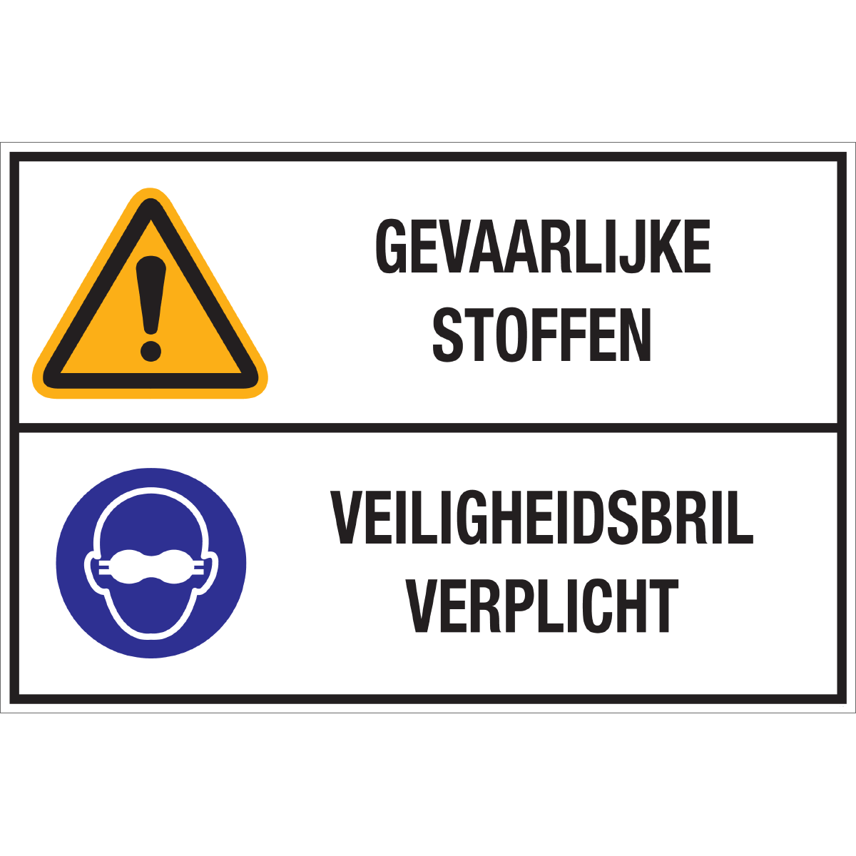 Afbeelding van categorie Gevaarlijke stoffen - Veiligheidsbril verplicht