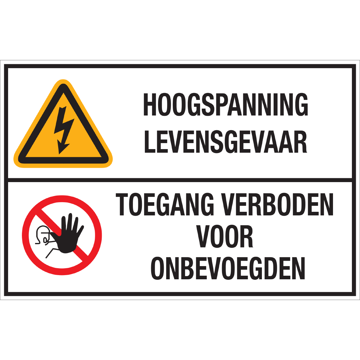 Afbeelding van categorie Hoogspanning Levensgevaar - Toegang verboden