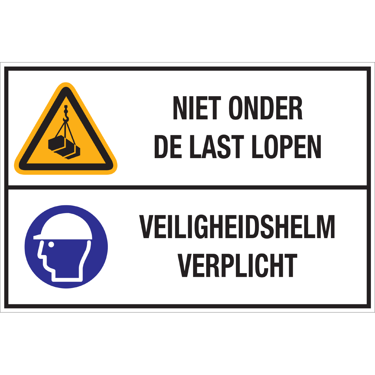 Afbeelding van categorie Niet onder last lopen - Veiligheidshelm verplicht