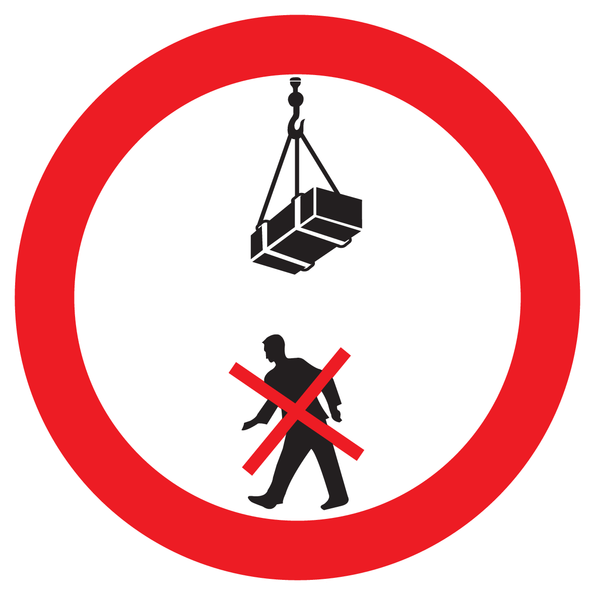 Afbeelding van categorie Verboden onder last door te lopen