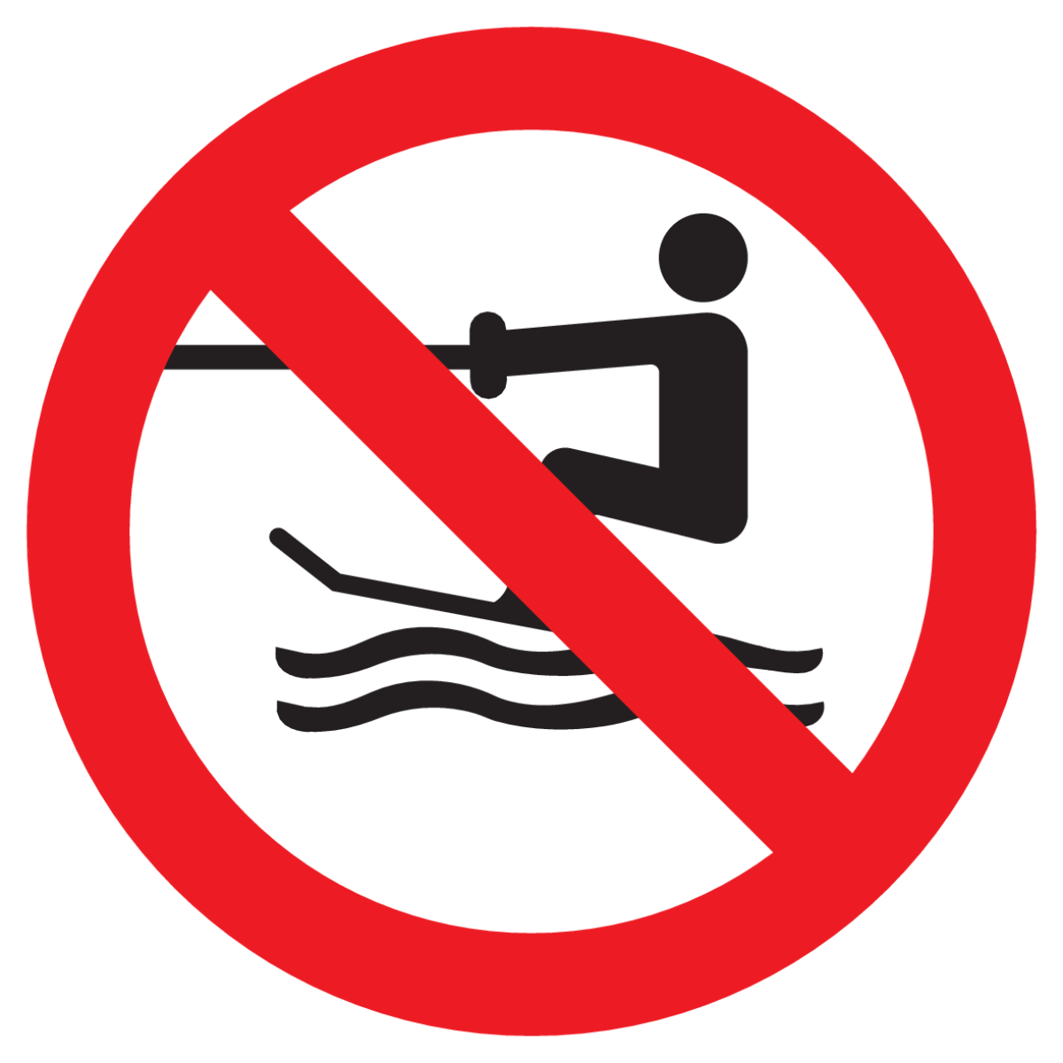 Afbeelding van categorie Voortgetrokken wateractiviteiten verboden