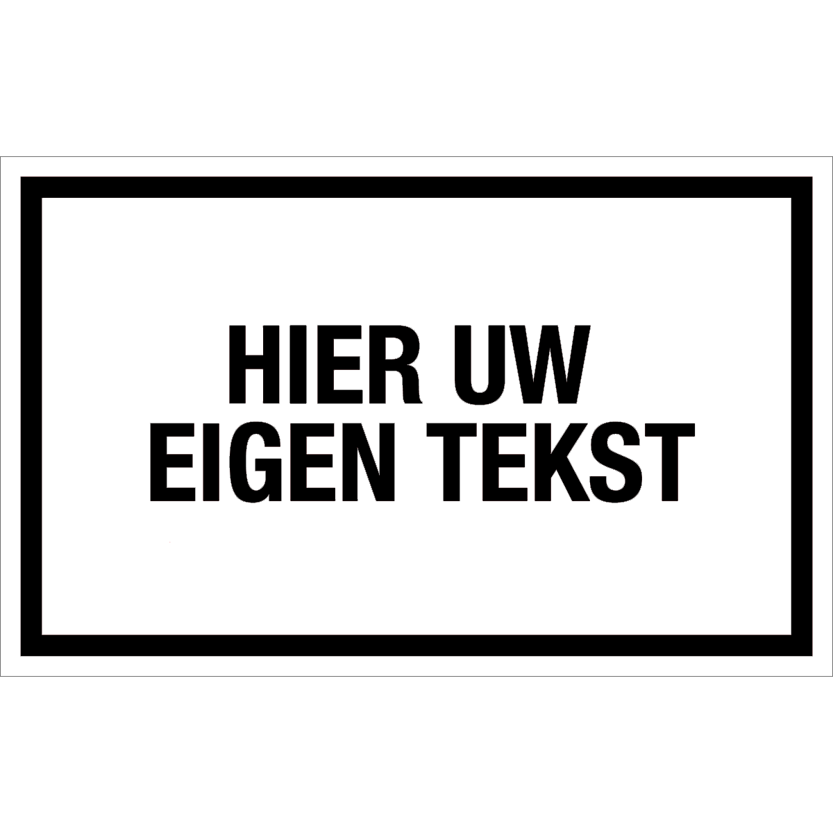 Afbeelding van categorie Eigen Tekst wit/zwart