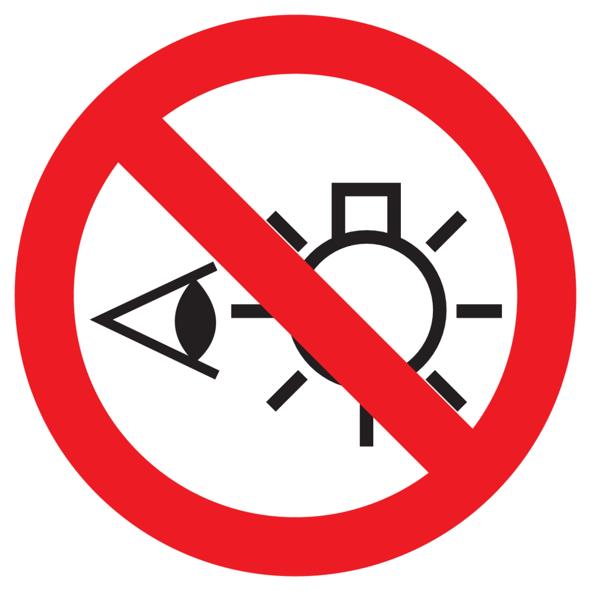 Afbeelding van categorie Niet in Lichtbron kijken