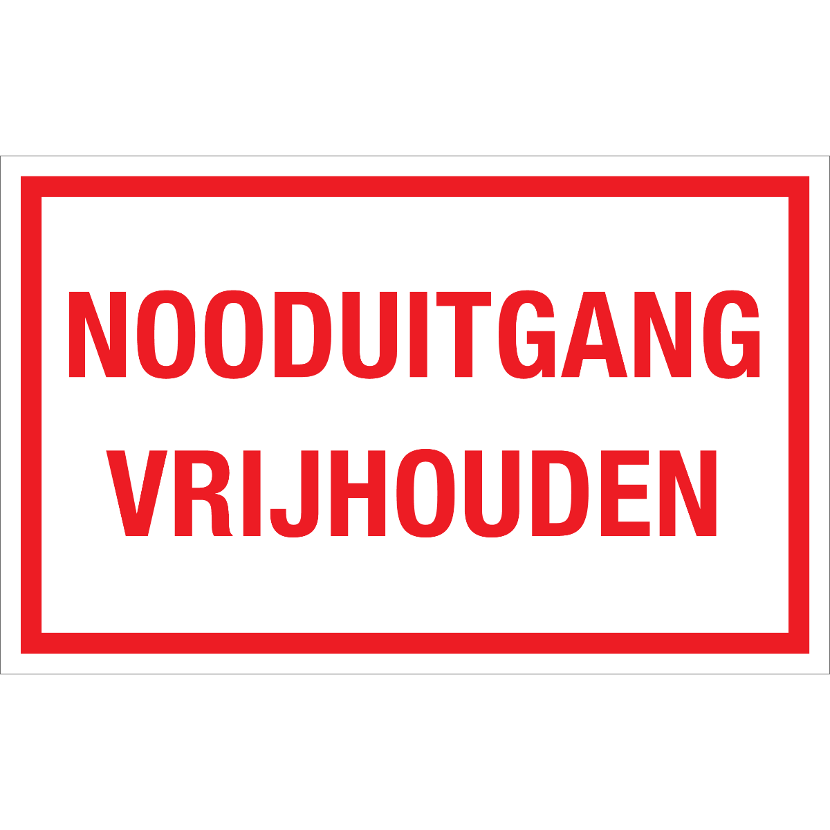 Afbeelding van categorie Nooduitgang Vrijhouden
