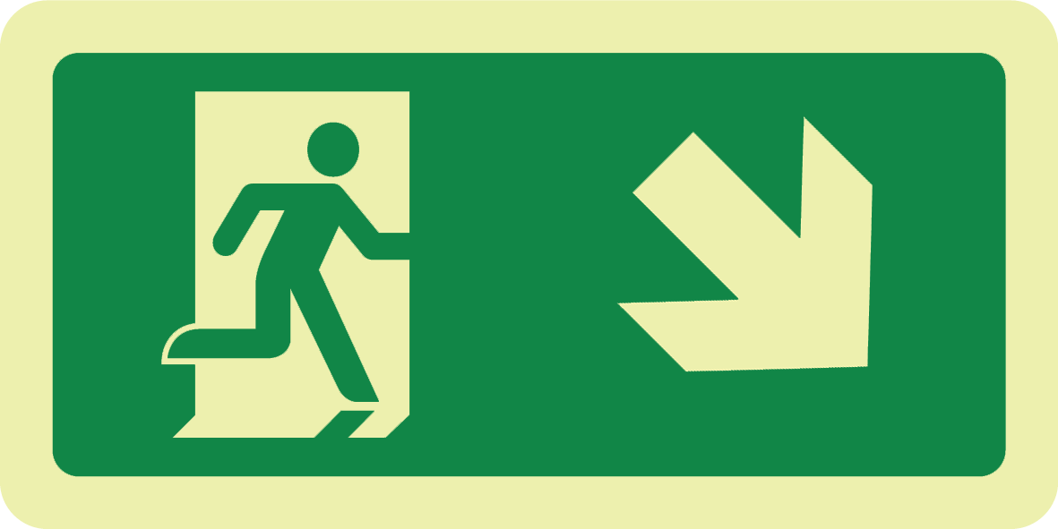 Afbeelding van categorie Nooduitgang rechts naar beneden