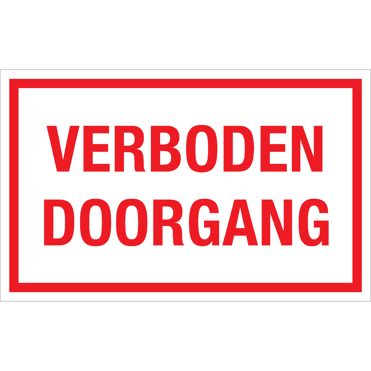 Afbeelding van categorie Verboden Doorgang Diversen