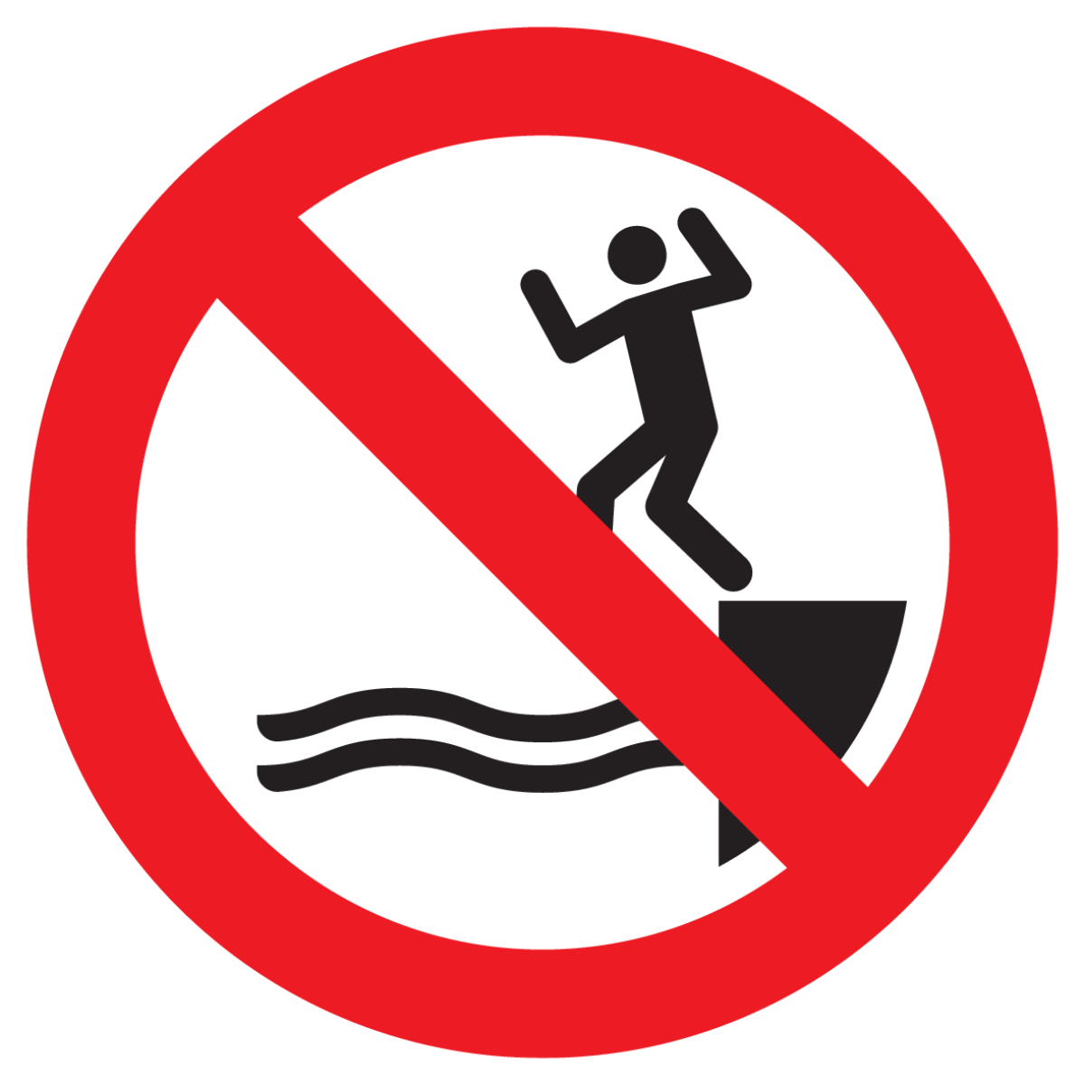 Afbeelding van categorie Verboden in het water te springen