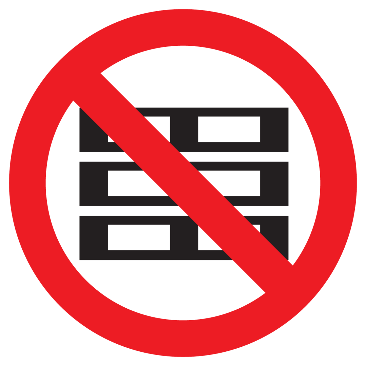 Afbeelding van categorie Verboden Pallets te Plaatsen