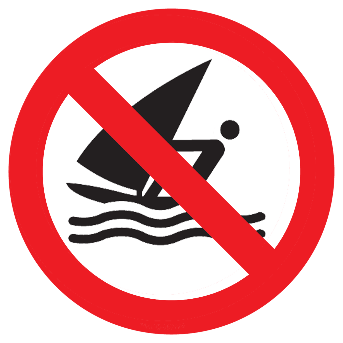 Afbeelding van categorie Verboden te windsurfen
