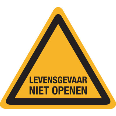 Afbeelding van categorie Levensgevaar, niet openen