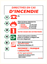 Richtlijnen bij brand 1 FR (sticker)