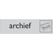 Zelfklevend deurbordje Archief