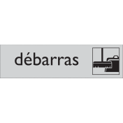Zelfklevend deurbordje Débarras