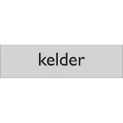 Zelfklevend deurbordje Kelder aluminium look