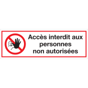 Autocollant Acces interdit