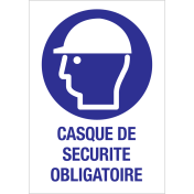 Autocollant Casque de securite obligatoire 