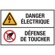 Autocollant Danger Électrique - Défense de toucher 
