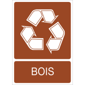 Autocollant recyclage du bois