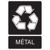 Autocollant recyclage des métal