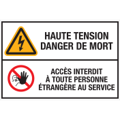 Autocollant Haute tension Danger de mort - Accès interdit 
