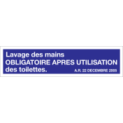 Autocollant Lavage des mains Obligatoire apres utilisation des toilettes 
