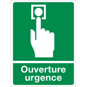 Autocollant ouverture urgence