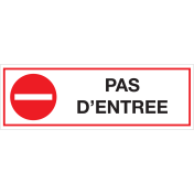 Pas d'Entree met tekst (Sticker)