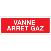 Autocollant vanne arrêt gaz