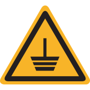 Bord met pictogram "Aarding"