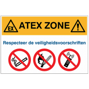 Sticker waarschuwing Atex zone