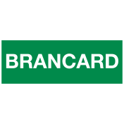 Bord met tekst brancard