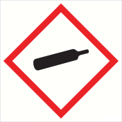 Bord met pictogram "Gashouder onder druk" - GHS 04