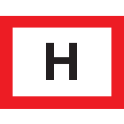 Bord met pictogram H van een hydrant