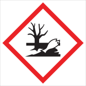Bord met pictogram "schadelijk voor milieu" - GHS09