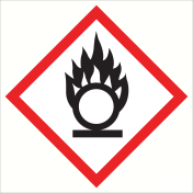 Bord met pictogram "Oxiderende Stoffen" - GHS03