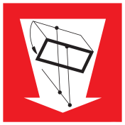 Bord met pictogram van een rookluik