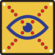 Reflecterend bord voor slechtzienden