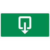 Bord met pictogram uitgang rechthoek
