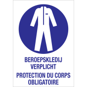 Bord Beschermende kleding verplicht NL/FR volgens ISO7010