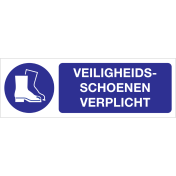Bord met pictogram en tekst om aan te duiden dat veiligheidsschoenen verplicht zijn - ISO7010 - M008