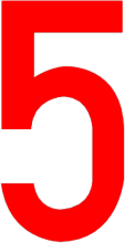 Uitgekapte cijfers rood (sticker)