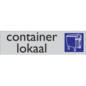 Zelfklevend deurbordje container lokaal