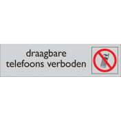 Zelfklevend deurbordje Mobiele Telefoons Verboden
