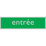 Zelfklevend deurbordje Entrée