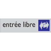 Zelfklevend deurbordje Entrée Libre
