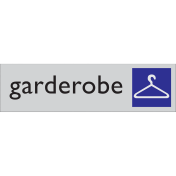 Zelfklevend deurbordje Garderobe