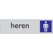 Zelfklevende deurbordje Heren 