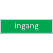 Zelfklevend deurbordje Ingang